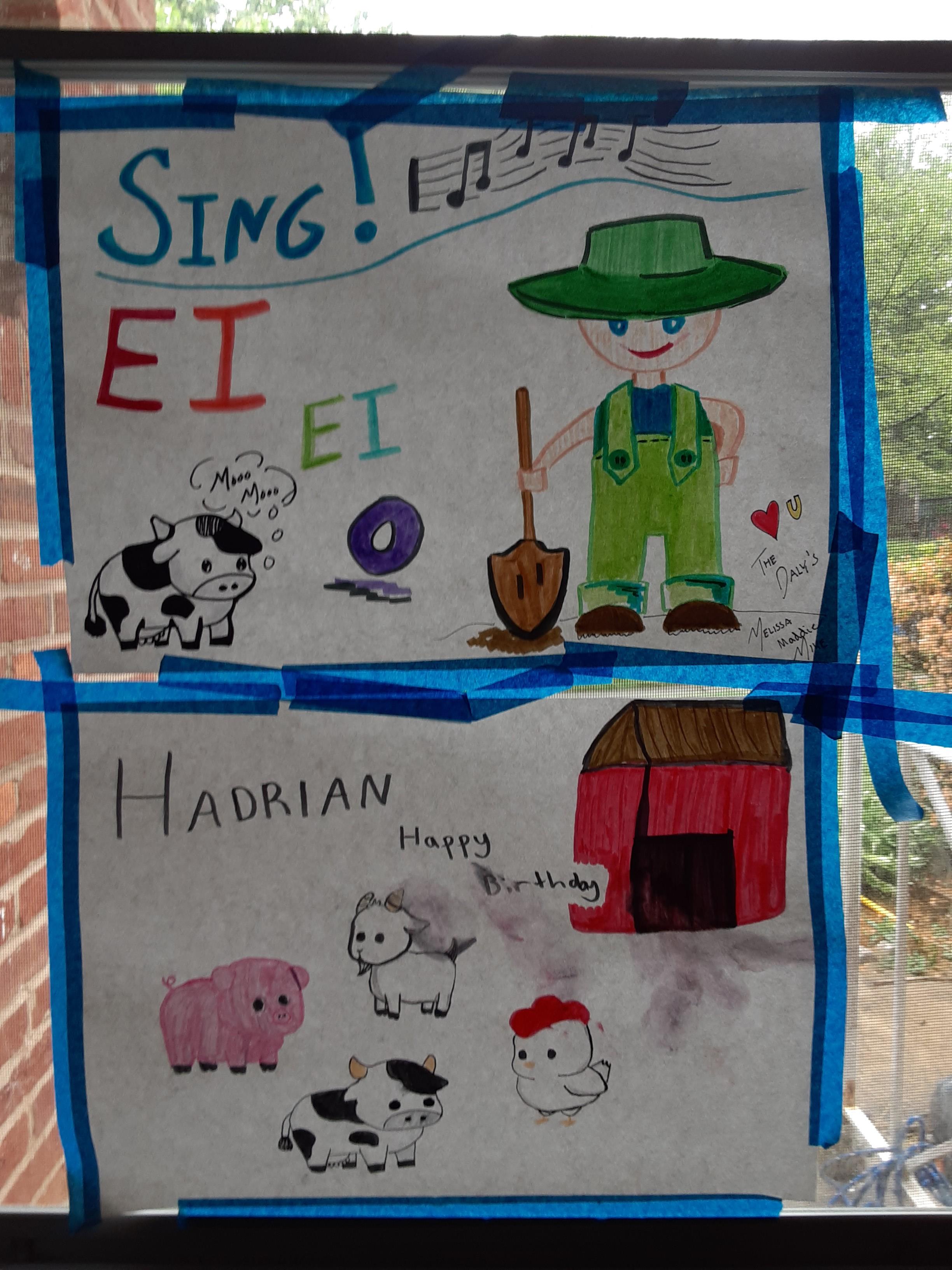 Hadrian's birthday door poster