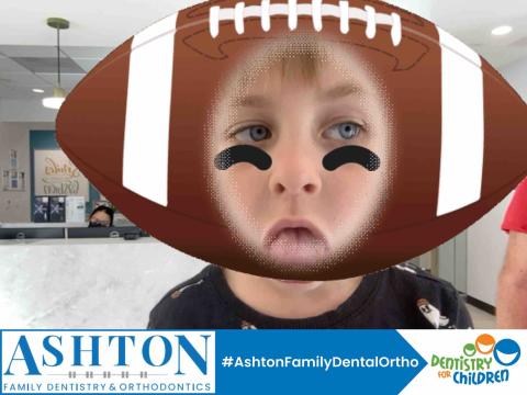 Hadrian with a football head